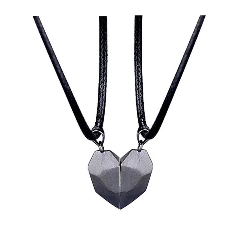 Chidinma Couple Pendant Necklace Electro cardiogram, Magnetic Heart