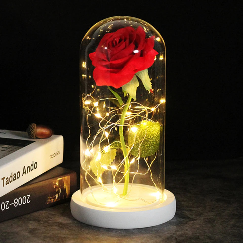 Galaxy Rose Artificial Flowers Beauty and the Beast Rose-Valentine's Day Mother's Gift