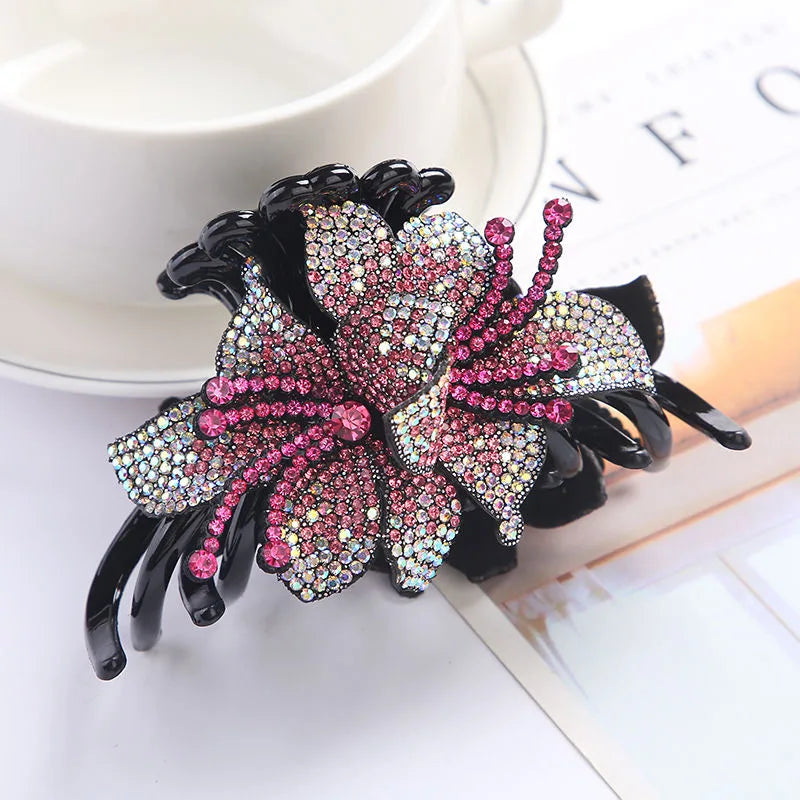 Orla Double Flower Hair Claws Clips Hairpins