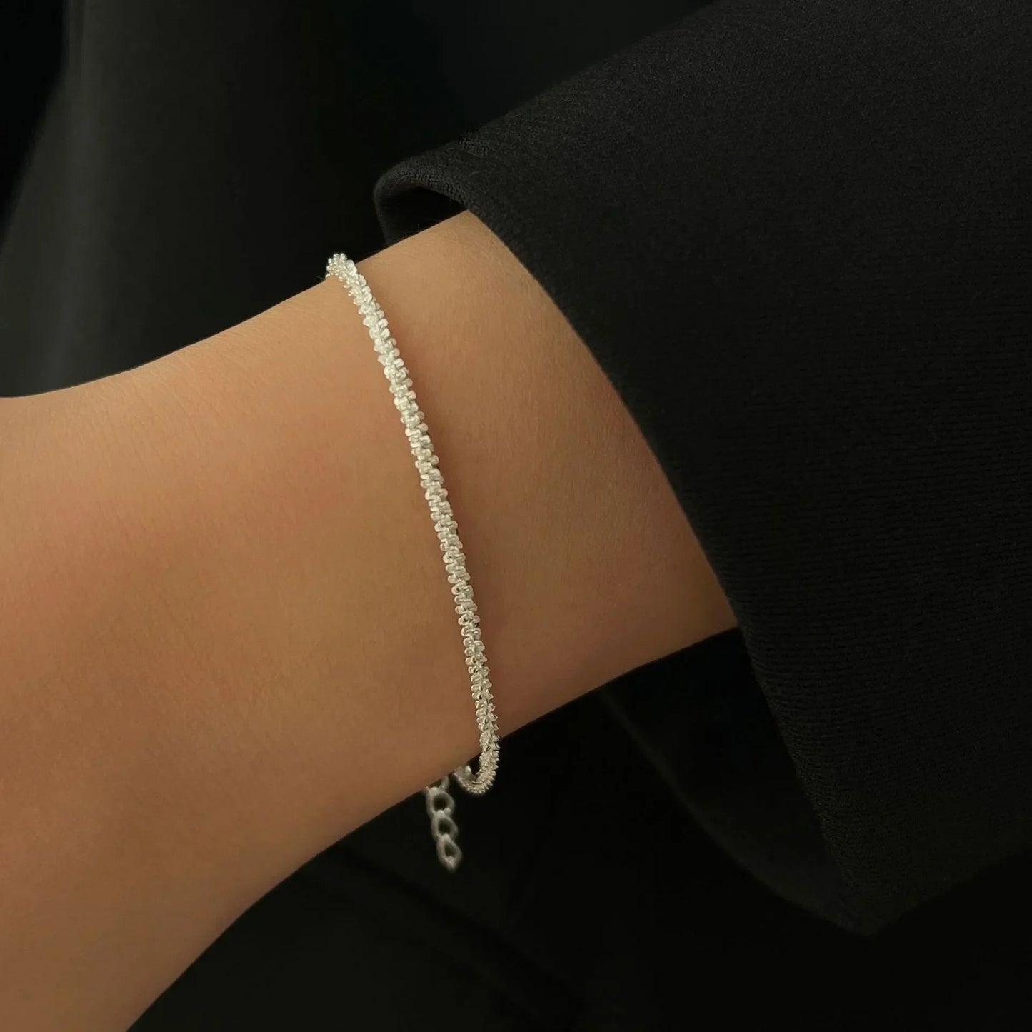 Anvi 925 Sterling Silver Fashion Color Sparkling Adjustable Bracelets