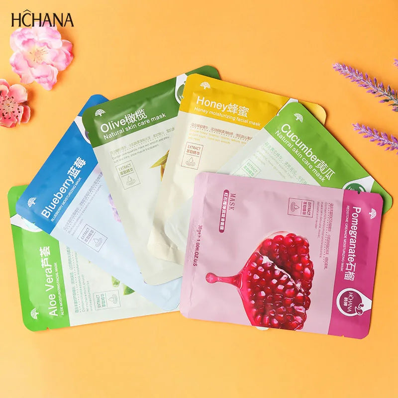 30 pcs Fresh Fruits Facial Masks.