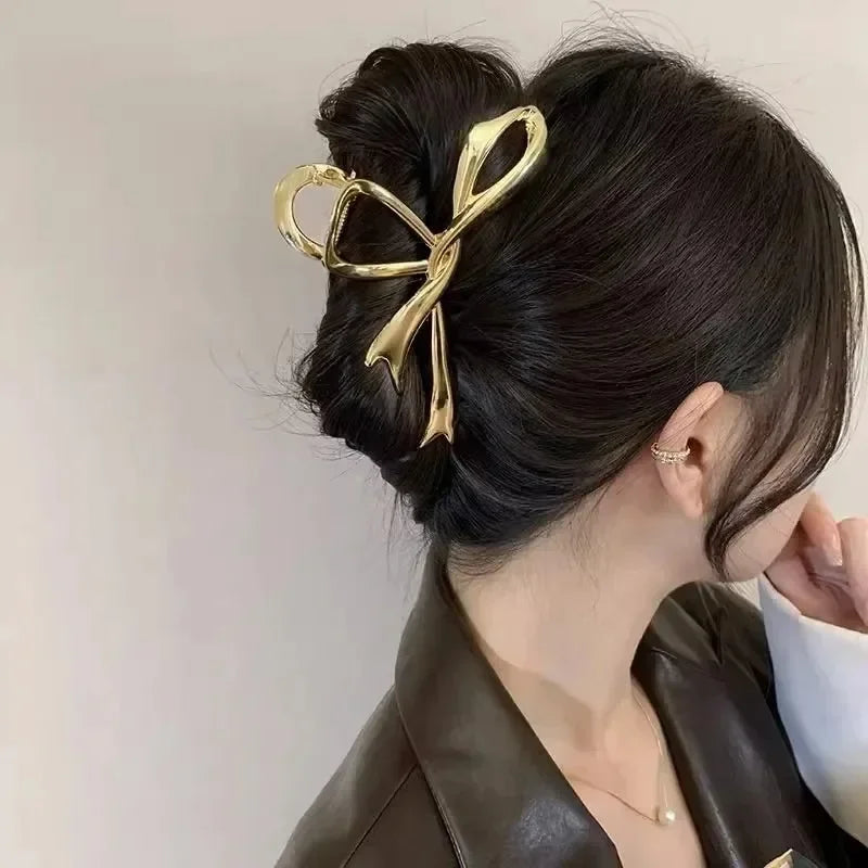 Lana Metal Bow Hair Clip - TIA ART HOUSE