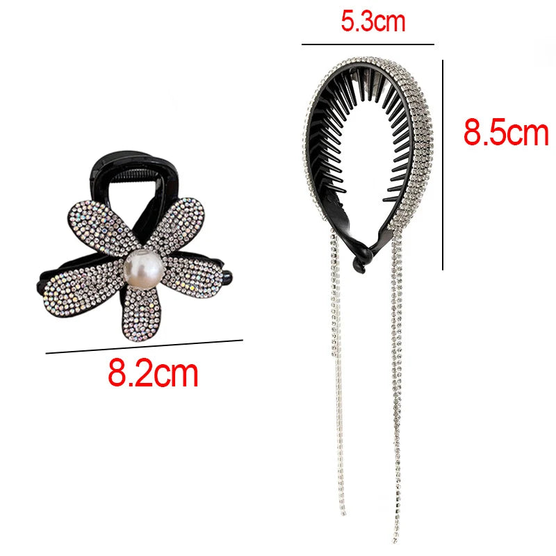 MAYV Korean Rhinestone Hair Claw Clip