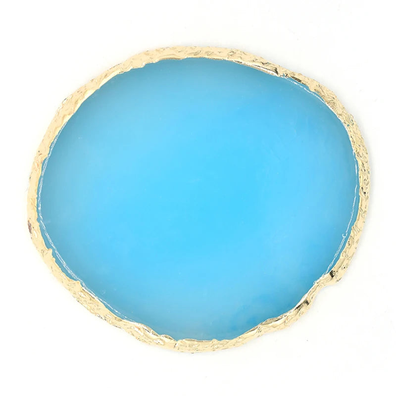 1PC Round Resin Agate Stone Nail Art Palette