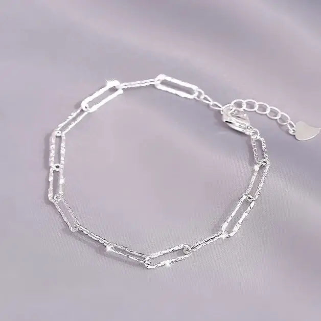 Lmela 925 Sterling Silver Bracelets Adjustable Chain Bracelet