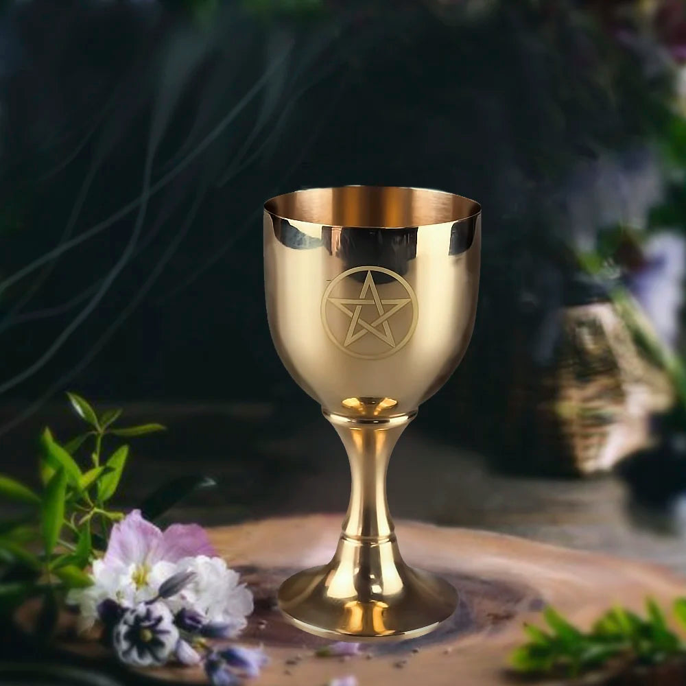 Copper Chalices Ritual Altar Cup Life Tree Shape Goblet Witch Ceremonial Cup for Divination Wiccan Magic Spiritual Tools