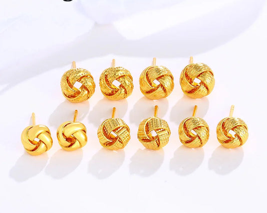 4k Gold-plated Earrings Chinese Knot