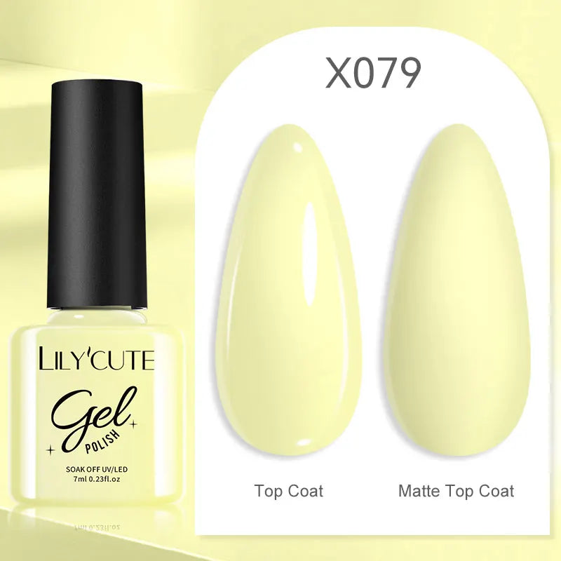 LILYCUTE 7ml Gold Sparkling Glitter Gel Nail Polish Semi Permanent UV Gel Soak off UV LED Nail Gel Varnish For Nail Manicure DIY