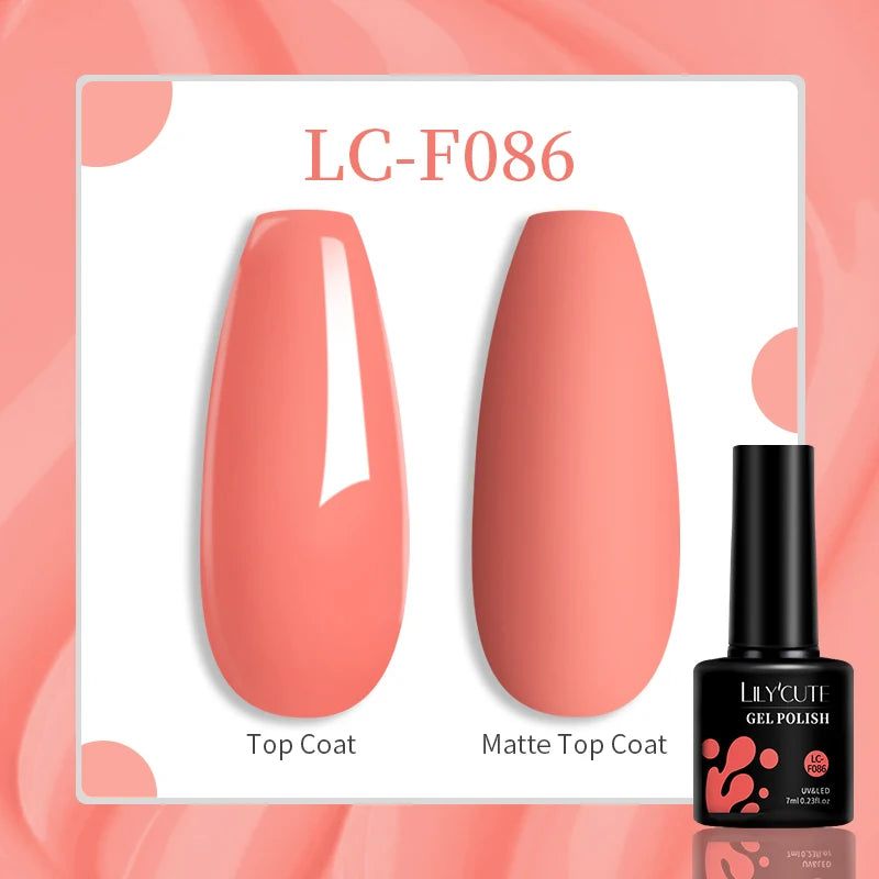 LILYCUTE 129 Colors 7ML Nail Gel Polish Nail Supplies Vernis Semi Permanent Nail Art Manicure Soak Off LED UV Gel Nail Varnishes