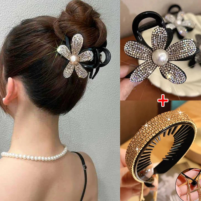 MAYV Korean Rhinestone Hair Claw Clip