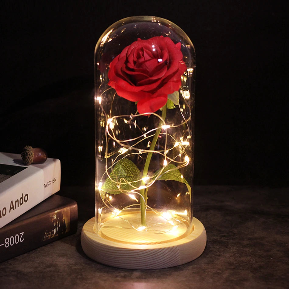 Galaxy Rose Artificial Flowers Beauty and the Beast Rose-Valentine's Day Mother's Gift