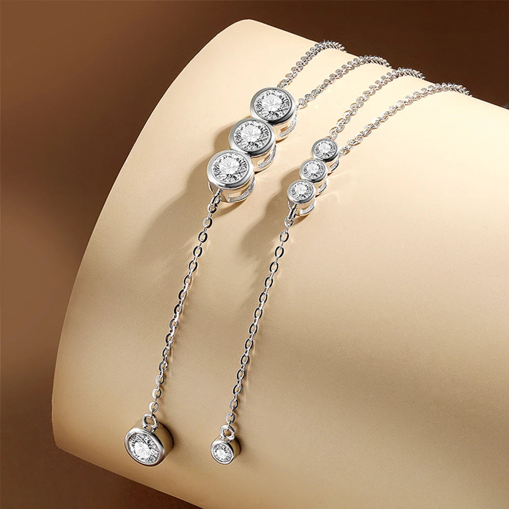 Campana 3mm/5mm Full Moissanite Necklace