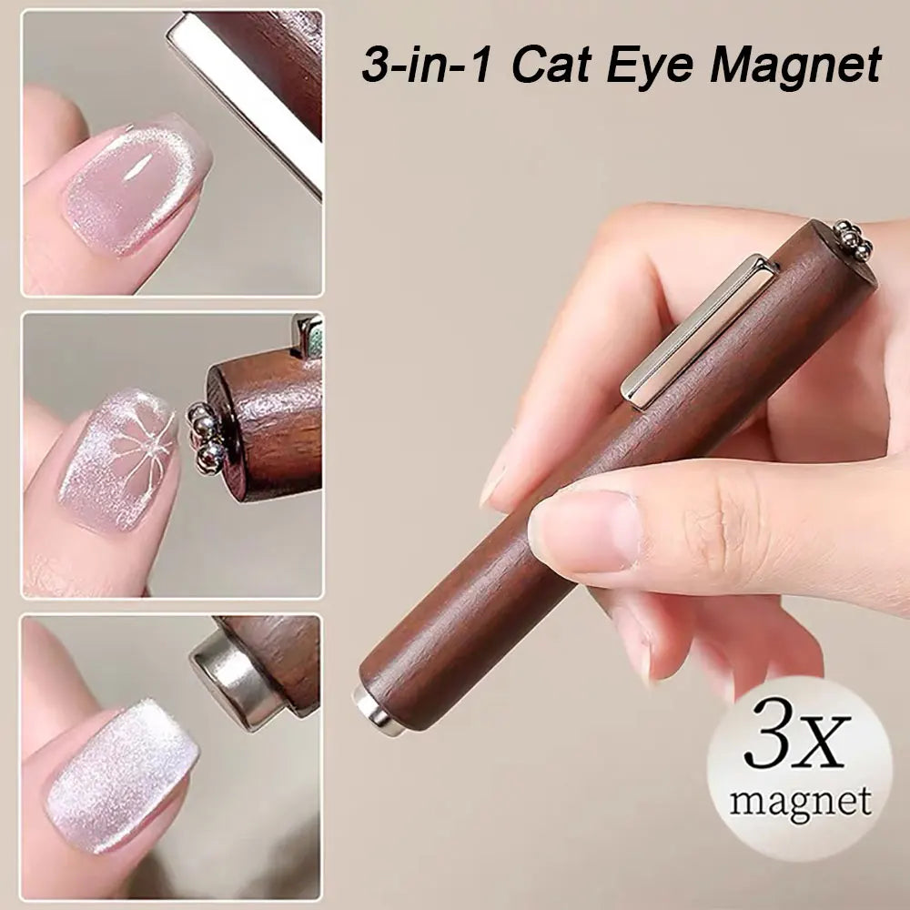 Super Strong Thick Strip Magnet Cat Eyes Magnet for Nail Gel Polish 3D  Line Strip Effect French Multi-Function Magnet Pen Tools