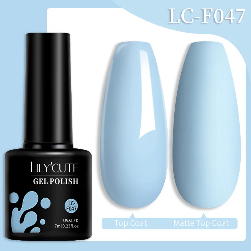 LILYCUTE 7ML Quick Extension Nail Gel Vernis Semi Permanent Acrylic Crystal White Clear Nude Gel Nail Polish UV Construction Gel