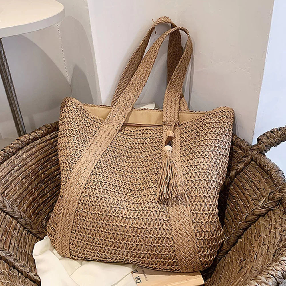 Leyla Straw Woven Bag Handmade