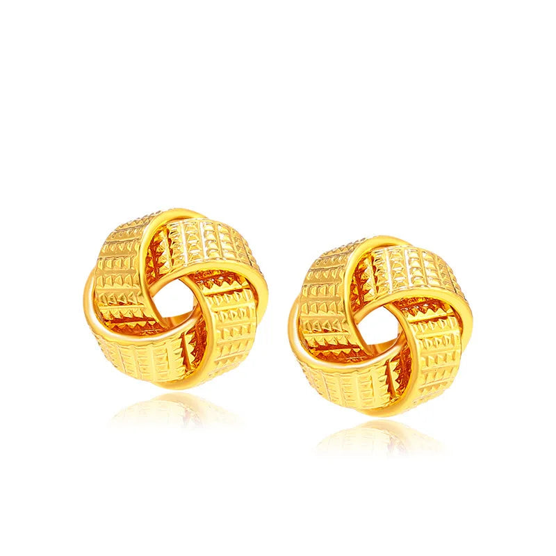 4k Gold-plated Earrings Chinese Knot