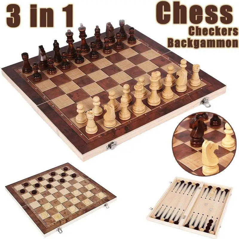 3 in 1 Foldable International Chess