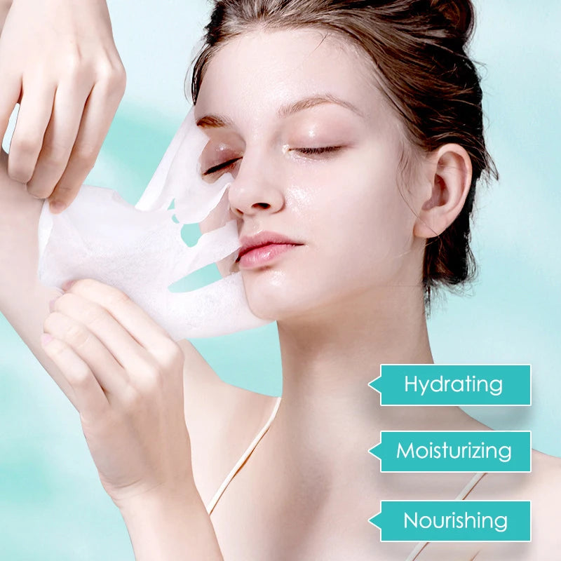 10 pcs Hyaluronic Acid Hydrating Facial Mask Sheet