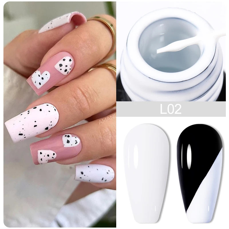 LILYCUTE 5ML Reflective Glitter Liner Gel Polish Nail Art Champagne Sparkling Lines Painting Gel Semi Permanent UV French Nails