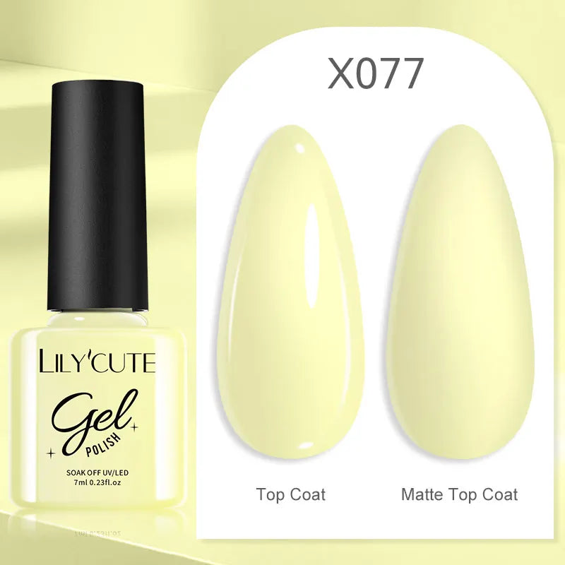 LILYCUTE 7ml Gold Sparkling Glitter Gel Nail Polish Semi Permanent UV Gel Soak off UV LED Nail Gel Varnish For Nail Manicure DIY