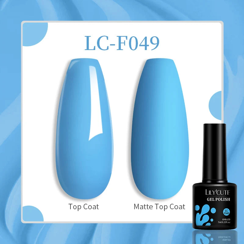 LILYCUTE 129 Colors 7ML Nail Gel Polish Nail Supplies Vernis Semi Permanent Nail Art Manicure Soak Off LED UV Gel Nail Varnishes