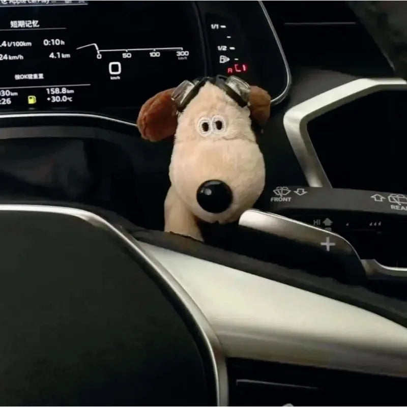 Plush Puppy Clutch Decoration Car Wiper Turn Signal Switch Decoration Cute Dog Car Wiper Doll Interior Accessories