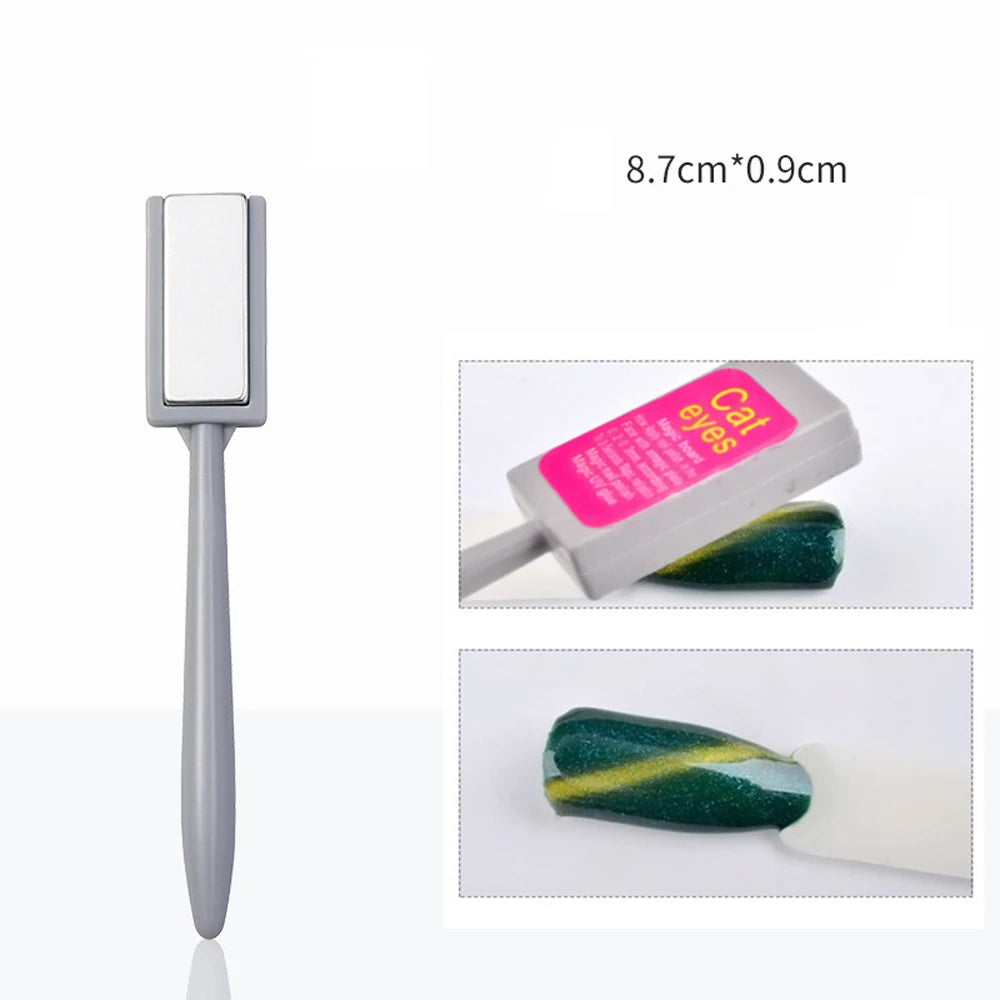 Super Strong Thick Strip Magnet Cat Eyes Magnet for Nail Gel Polish 3D  Line Strip Effect French Multi-Function Magnet Pen Tools