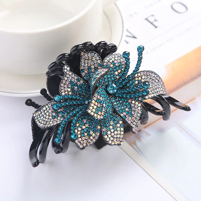 Orla Double Flower Hair Claws Clips Hairpins