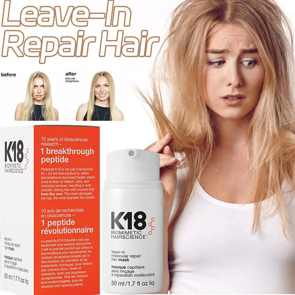 K18 Leave-In Molecular/1*keratin Repair Hair Mask.