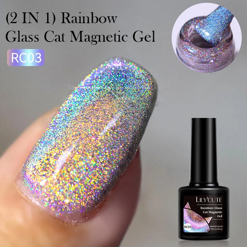 LILYCUTE 5ML Reflective Glitter Liner Gel Polish Nail Art Champagne Sparkling Lines Painting Gel Semi Permanent UV French Nails