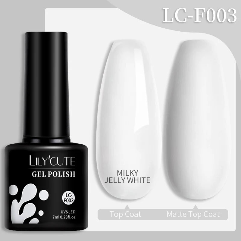 LILYCUTE 7ML Colorful Gel Nail Polish 129 Colors Long Lasting For Manicure Semi Permanent Base Top Coat Nail Art UV Gel Varnish