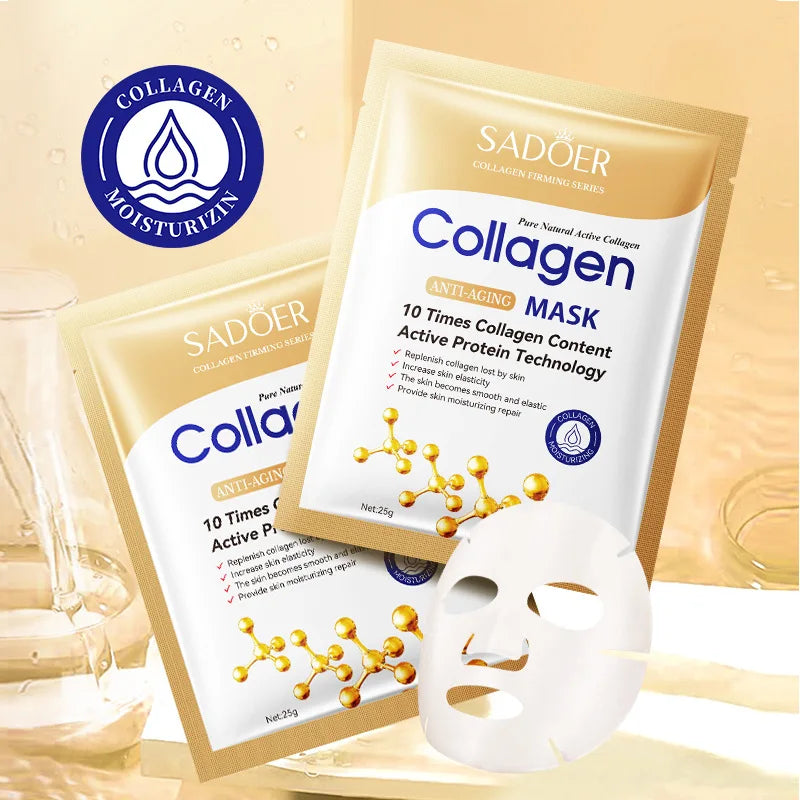 10 pcs Anti-wrinkle Collagen Face Mask.