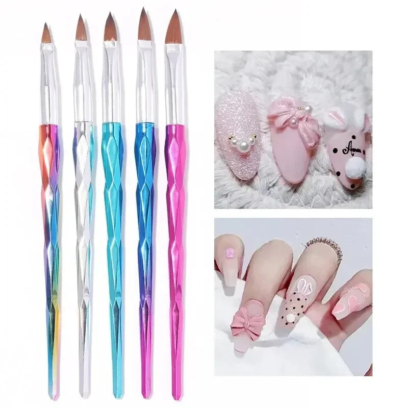 5/20Pcs Nail Art Brush Design Tip Painting Drawing Carving Dotting Pen Professional Nail Brushes Set Nail Art Manicure Tools