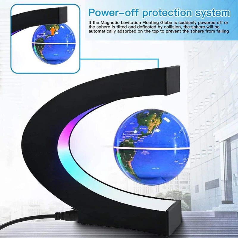 Magnetic Floating Levitation Globe LED World Map Electronic Antigravity Lamp Novelty Ball Light