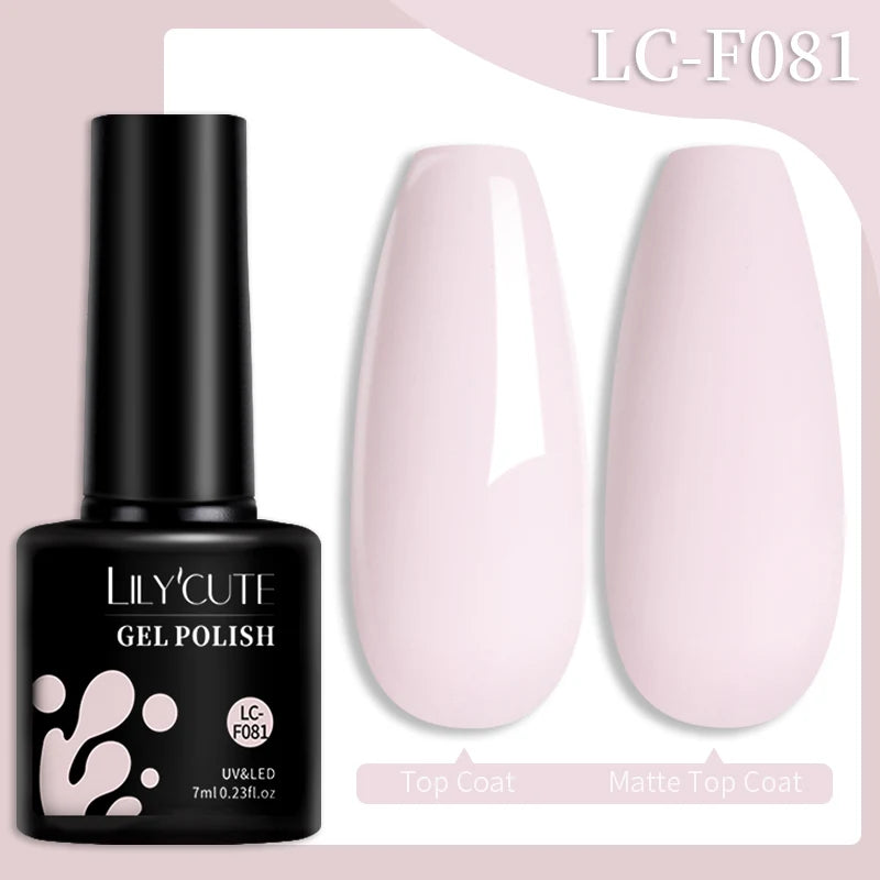 LILYCUTE 7ML Quick Extension Nail Gel Vernis Semi Permanent Acrylic Crystal White Clear Nude Gel Nail Polish UV Construction Gel