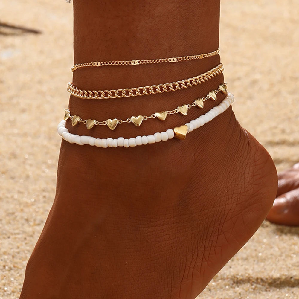 Louise 2-4pcs Anklet - TIA ART HOUSE