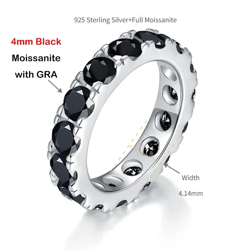 Elettra Black Moissanite Ring - TIA ART HOUSE