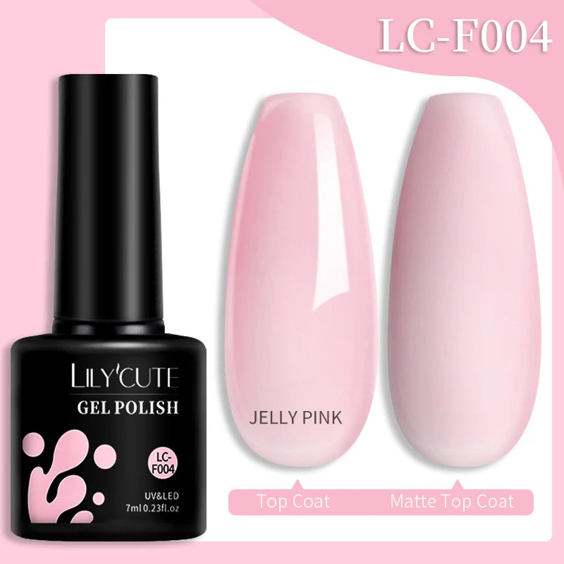 LILYCUTE 7ML Colorful Gel Nail Polish 129 Colors Long Lasting For Manicure Semi Permanent Base Top Coat Nail Art UV Gel Varnish