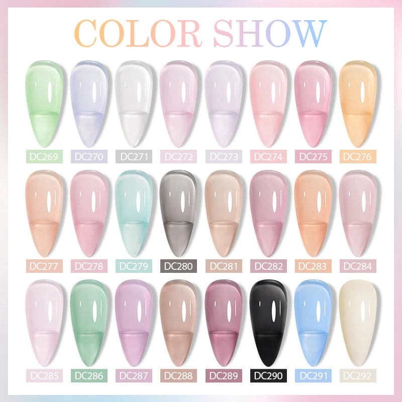 Mtssii 7ml Jelly Nude Gel Polish Translucent Pink Milky White Nail Gel Manicure UV LED Semi Permanent Soak Off Nail Polish