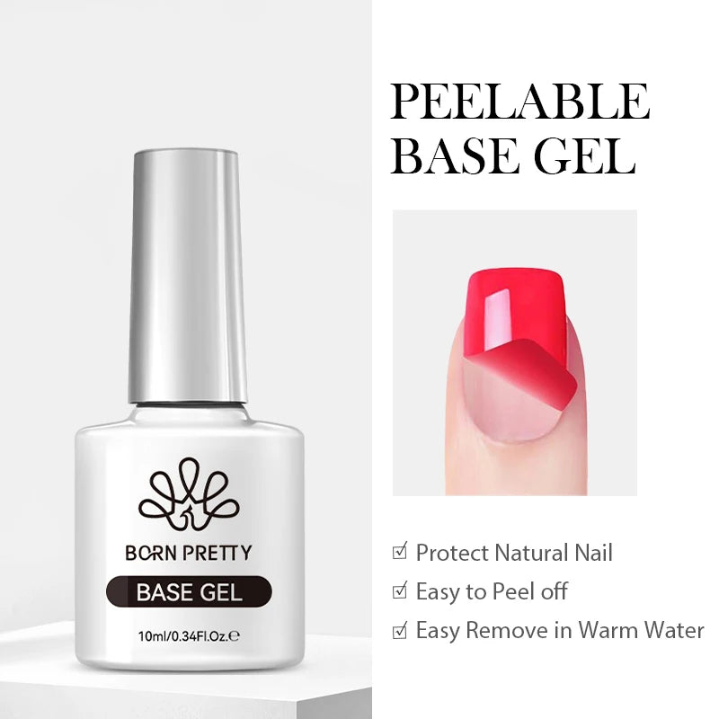 BORN PRETTY Super Top Coat and Base Gel Nail Polish for Gel Polish Semi-permanent Varnish Rubber Top Coat 10ml Nail Supplies