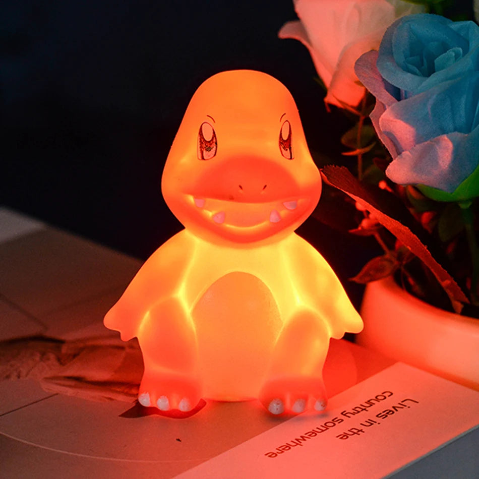 New Pokemon Pikachu Night Light Cute Anime Soft Light Bedroom Bedside LED Light Room Decoration Kawaii Dute Desk Decoration