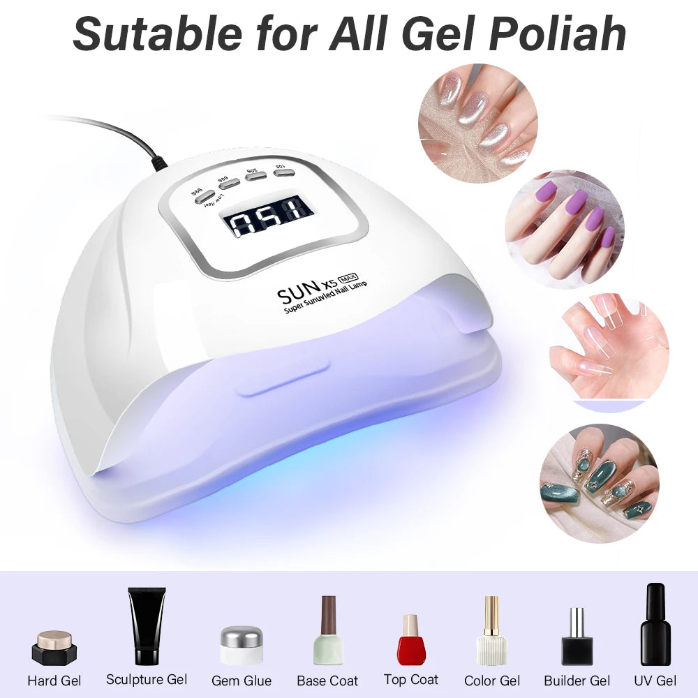 UV LED Nail Lamp for Gel Nails Fast Curing Dryer with 45 LEDS 4 Timers Professional UV Light for Home Salon Manicure Nail Art