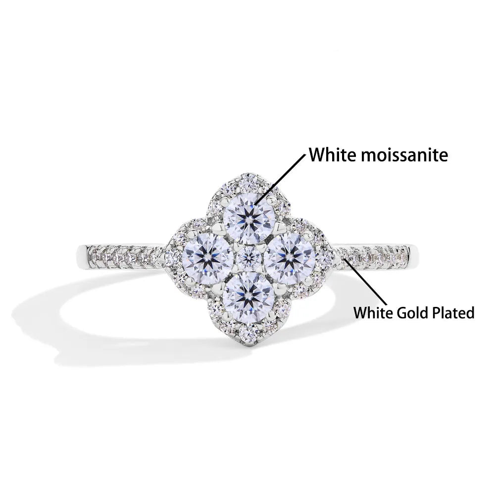 Massima Classic Moissanite Rings DVVS1 Color 100% S925 Sterling Silver