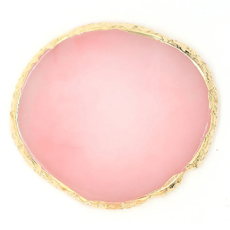 1PC Round Resin Agate Stone Nail Art Palette