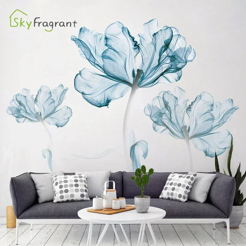 Creative Warm Wall Stickers Nordic Flower Self-adhesive Stickers-Decoration House-Wall Decor