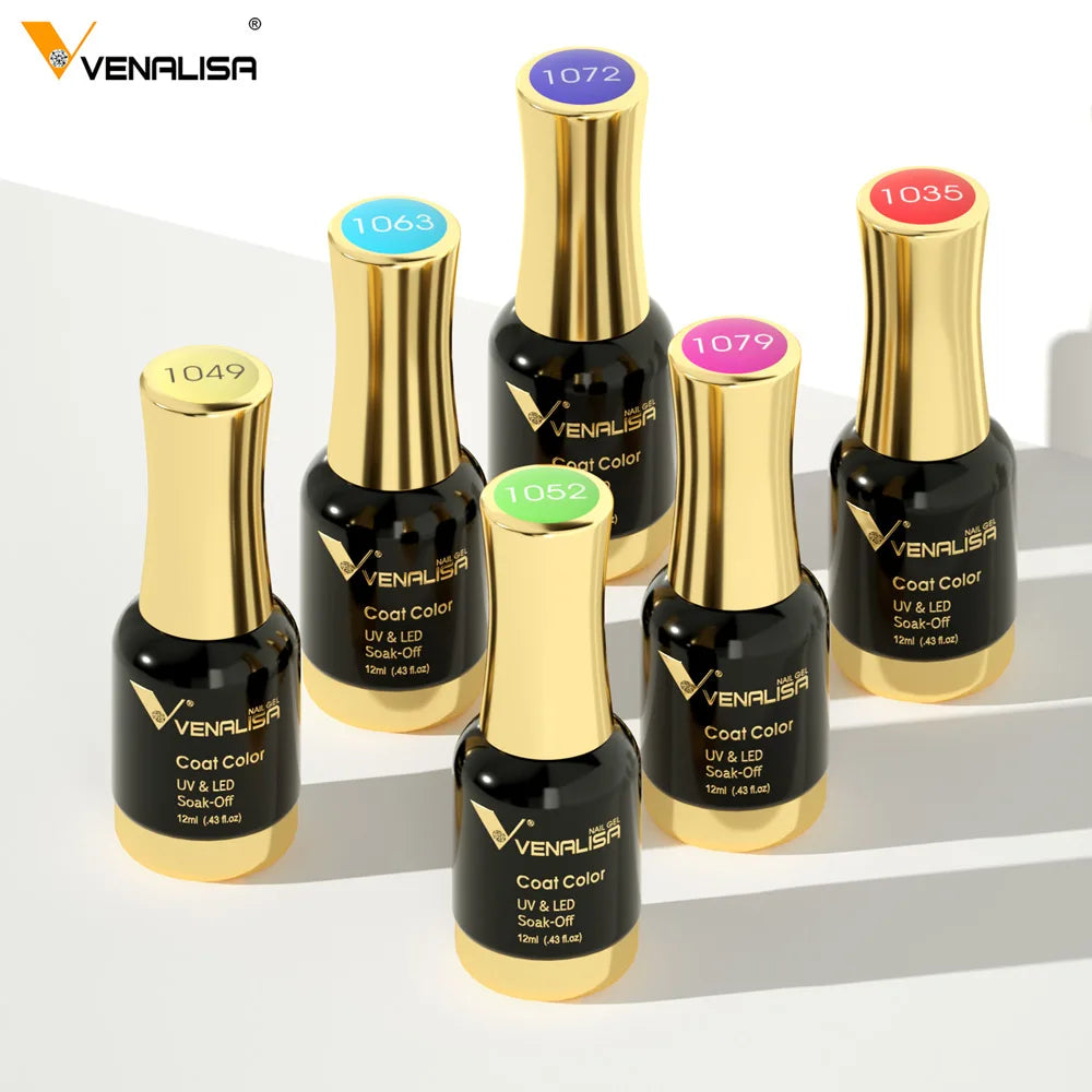 Venalisa Tempered Top Coat Nail Paint Gel 111 Colors Platinum Gel Polish Nail Soak Off UV LED Gel Polish Nail Lacquer Varnishes