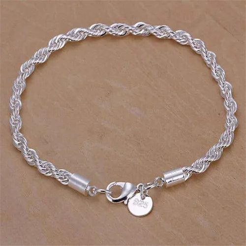 Lmela 925 Sterling Silver Bracelets Adjustable Chain Bracelet