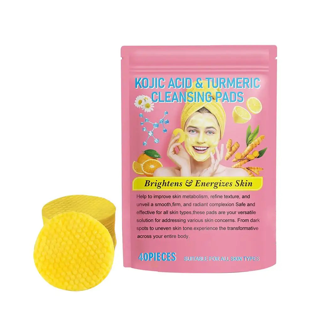 40/50pcs Turmeric Kojic Acid Cleansing Pads