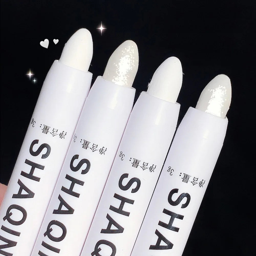 Matte Eyeshadow Stick White Eyeliner Shimmer Silver Highlighter Pen