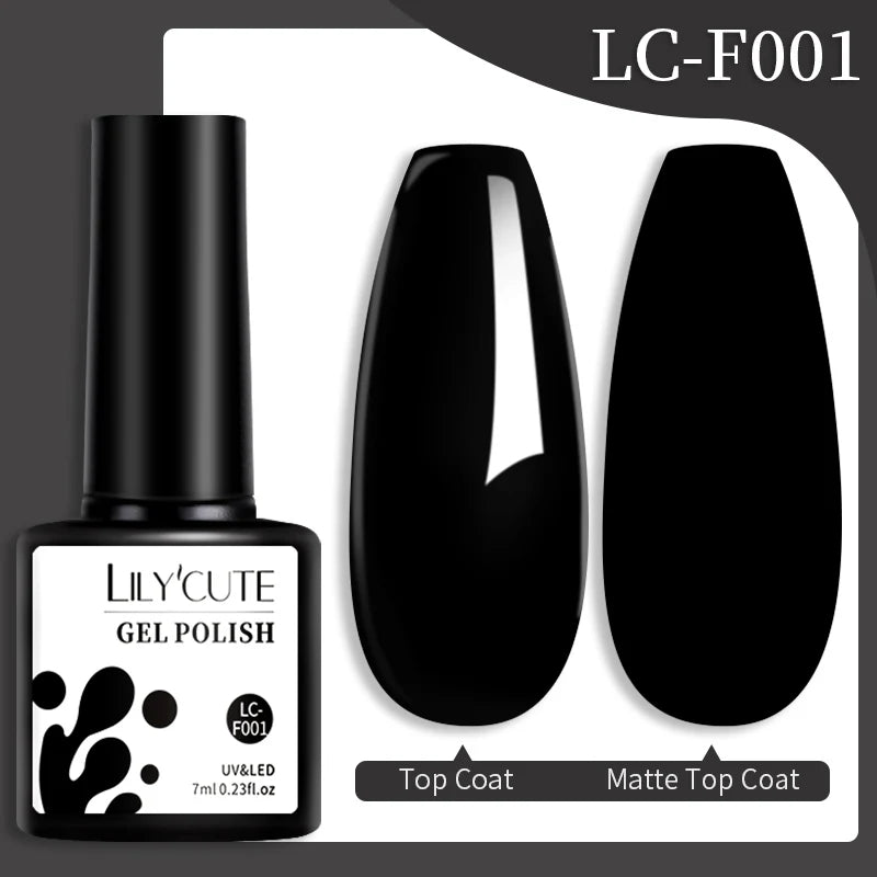 LILYCUTE 7ML Colorful Gel Nail Polish 129 Colors Long Lasting For Manicure Semi Permanent Base Top Coat Nail Art UV Gel Varnish